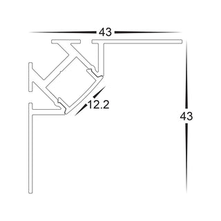 Havit Commercial HCP-4914343 - Silver Inner  Corner Gyprock Aluminium Profile