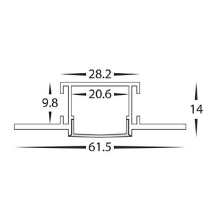 Havit Commercial HCP-4916214-BEND - Silver Bendable Gyprock Aluminium Profile from $79.00 per meter