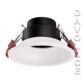 Havit Commercial HCP-8152402 White or Black Deep 24w Recessed LED Downlight, Commercial 24w LED downlights, 140mm LED downlights Australia, triac dimmable led downlights for shops, Havit LED downlights Complete with honeycomb lens available from Davoluce 