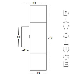 HV1045 Matt Silver Up/Down Dimmable LED Wall Light, Davoluce Lighting, HAVIT Lighting.