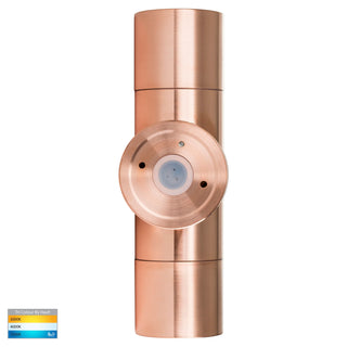 HV1017T Tivah Solid Copper TRI Colour Up & Down Wall Pillar Light