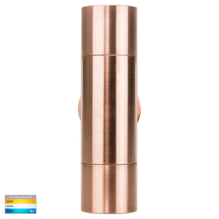 HV1017T Tivah Solid Copper TRI Colour Up & Down Wall Pillar Light