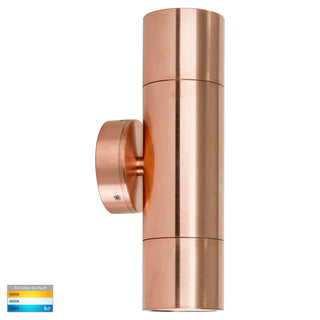 HV1017T Tivah Solid Copper TRI Colour Up & Down Wall Pillar Light