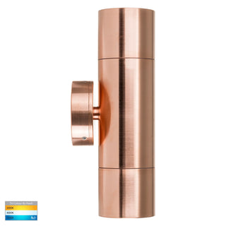 HV1017T Tivah Solid Copper TRI Colour Up & Down Wall Pillar Light