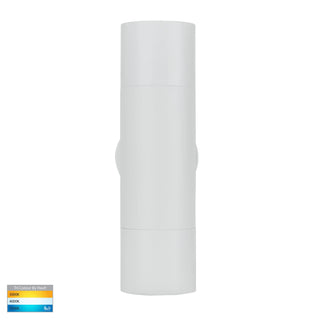 HV1035T-HV1037T - Tivah White TRI Colour Up & Down Wall Pillar Lights