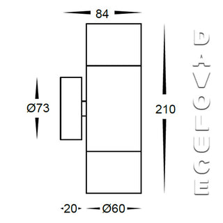 HV1072, up/downwalllights, Stainless Steel, Davoluce Lighting, HAVIT Lighting.