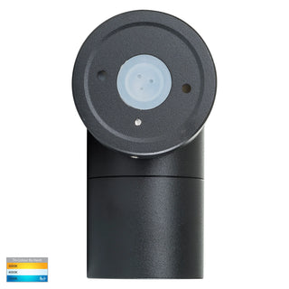 HV1125T Matt Black Single TRI Colour Fixed LED Wall Light