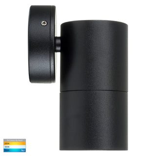 HV1125T Matt Black Single TRI Colour Fixed LED Wall Light