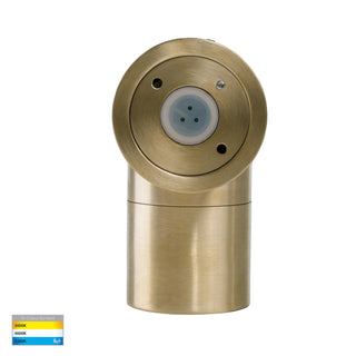 HV1155T  Tivah Solid Brass 7W TRI Colour Fixed Down Wall Pillar Light