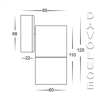 Havit | HV1197 Tivah Single Fixed Wall Pillar Light 2x5W. We have huge range of stainless steel wall lights for outside Up and down solid copper wall lights, Outdoor Lights Melbourne, exterior light fixtures Sydney, Brisbane, Adelaide, Gold Coast