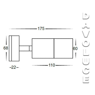 Havit HV1245T - Tivah Silver TRI Colour Single Adjustable Wall Pillar Lights, Davoluce Lighting