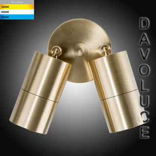 Havit HV1355T - Tivah Solid Brass TRI Colour Double Adjustable Wall Pillar Lights from Davoluce