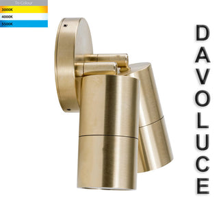 Havit HV1355T - Tivah Solid Brass TRI Colour Double Adjustable Wall Pillar Lights from Davoluce