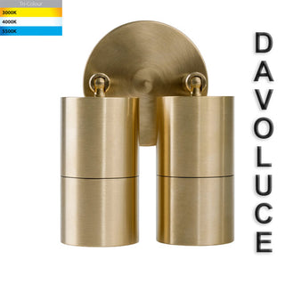 Havit HV1355T - Tivah Solid Brass TRI Colour Double Adjustable Wall Pillar Lights from Davoluce