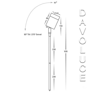 HV1401T-STAINLESS STEEL MARINE GRADE 316 SPIKE LIGHTS-HAVIT-DAVOLUCE-LIGHTING