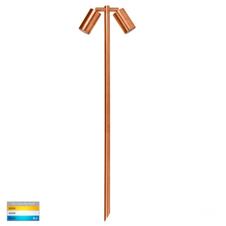 Havit HV1405T-CP - Tivah Solid Copper TRI Colour Double Adjustable LED Bollard Spike Light