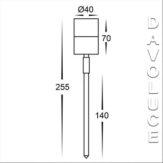 HV1426NW-BLK - Mini Tivah Black 3W Spike Light | Davoluce Lighting