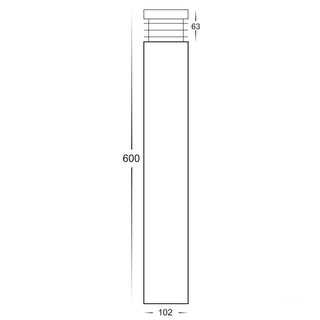 HV1606T Maxi 600 TRI Colour LED Bollard Light