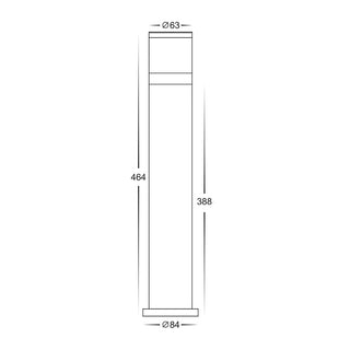 HV1622T-BLK - Highlite Black LED Bollard Light
