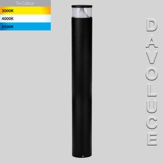 Havit HV1629T-BLK-RND - Divad 1000mm Black LED Bollard Light from Davoluce Lighting