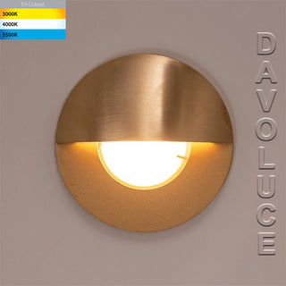 Havit HV19012T-BR - From $195.50 Ollo Brass TRI Colour LED Step Light With Eyelid from Davoluce