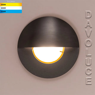 Havit HV19012T-GPH - From $195.50 Ollo Graphite Coloured Brass TRI Colour LED Step Light With Eyelid from Davoluce