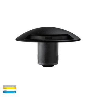 HV2871T-BLK-12V - Dome Black Aluminium One Way LED Deck Lights