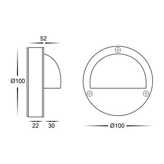 Pinta Solid Brass Step Lights with Eyelid