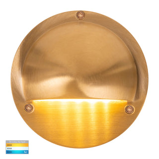 Pinta Solid Brass Step Lights with Eyelid