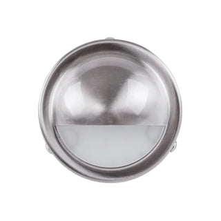Pinta round surface-mounted step light, 316 marine-grade stainless steel, large eyelid, IP54.