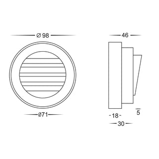 Havit HV2925T-12V outdoor surface mounted step lights, budget step lights led outdoor, external LED stair lights, led driveway lights Australia, LED driveway lighting options. Australia wide delivery from Davoluce Lighting