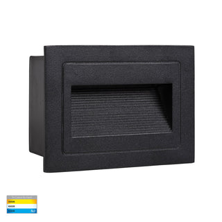 HV3113T-BLK-240V | HV3113T-BLK-12V - Trin Black Rectangular Recessed LED Step Light