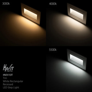 Trin Rectangular Recessed LED Step Light
