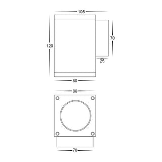 Havit Lighting HV3623T-BLK Quadru Square Black TRI Colour 5w Fixed Down LED Wall Light from $63.00. Large selection of down facing outdoor wall lights. Many choices of square post mounted wall lights at Davoluce