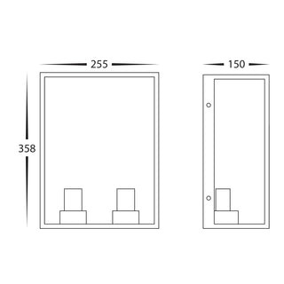 Havit HV36592W - Bayside Stainless Steel 2 Light Wall Light