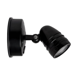 Havit HV3791T-BLK - Focus Polycarbonate Black Single Adjustable Spot Light. IP65 Exterior flood lights, 15w outdoor flood lights, Polycarbonate external spot lights available from Davoluce Lighting