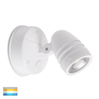 Havit HV3791T-WHT - Focus Polycarbonate White Single Adjustable Spot Light. IP65 Exterior flood lights, 15w outdoor flood lights, Polycarbonate external spot lights available from Davoluce Lighting