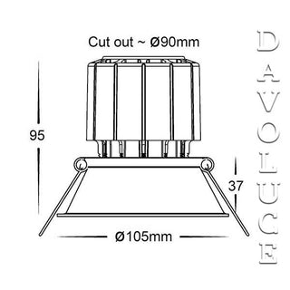 HV5514 PRIME Fixed Deep LED downlight from Havit-Davoluce Lighting. davolucelighting.com.au | Australia wide suppliers of Havit Lighting Products