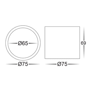 HV5802T Nella 7w Surface Mounted LED Downlight