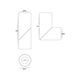 HV5822T-NELLA 7w Surface Mounted Adjustable Tri-colour LED Downlight