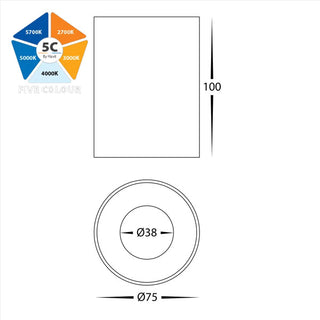 Havit HV5841S-WHT Nella White 7w Surface Mounted LED Downlight  | surface mounted downlight outdoor, surface mounted led downlights Australia. Australia wide delivery by Davoluce Lighting