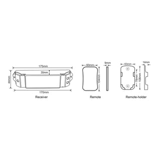 HV9102-M1+M4-5A - Single Colour LED Strip Remote Controller