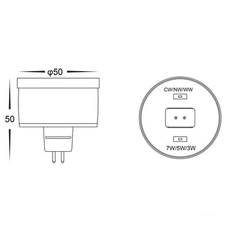 Havit HV9508 TRI- Colour 9 in 1 24v MR16 LED Globe | DaVoluce Lighting 