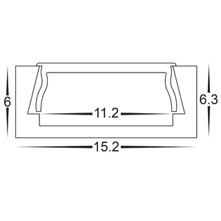 Havit HV9693-1506 - Shallow Square Aluminium Profile | davolucelighting.com.au | LED strips, LED flexi strip. LED ribbon tape, LED tape, LED Strip Lighting - LED Strip Lights & Accessories, Ultra Bright LED Strip at davolucelighting.com.au