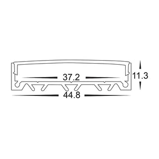 HV9693-4511 - Shallow Square Aluminium Profile
