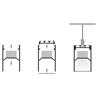 HV9693-4975 - SLIMLINE Deep Square Aluminium Profile