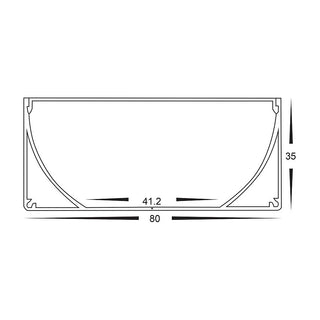 HV9693-8035 - Large Deep Square Aluminium Profile