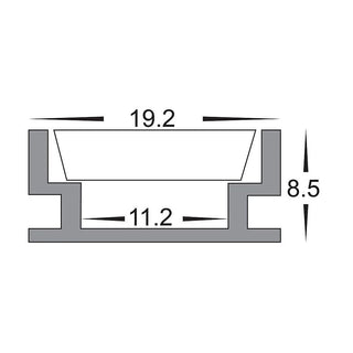 HV9698-1908 - Shallow Trafficable Aluminium Profile