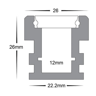 Havit HV9698-2626 - Deep Trafficable Aluminium Profile | davolucelighting.com.au | LED strips, LED flexi strip. LED ribbon tape, LED tape, LED Strip Lighting - LED Strip Lights & Accessories, Ultra Bright LED Strip at davolucelighting.com.au