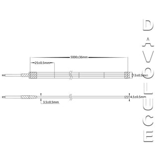 9.6w IP67 24v DC Flexible 4000k LED Strip 